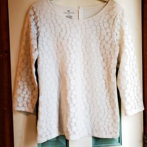 Cream long sleeve top